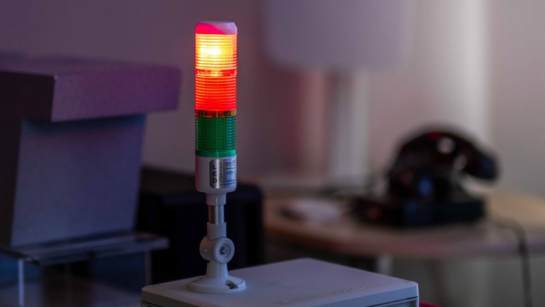 The warning light is on